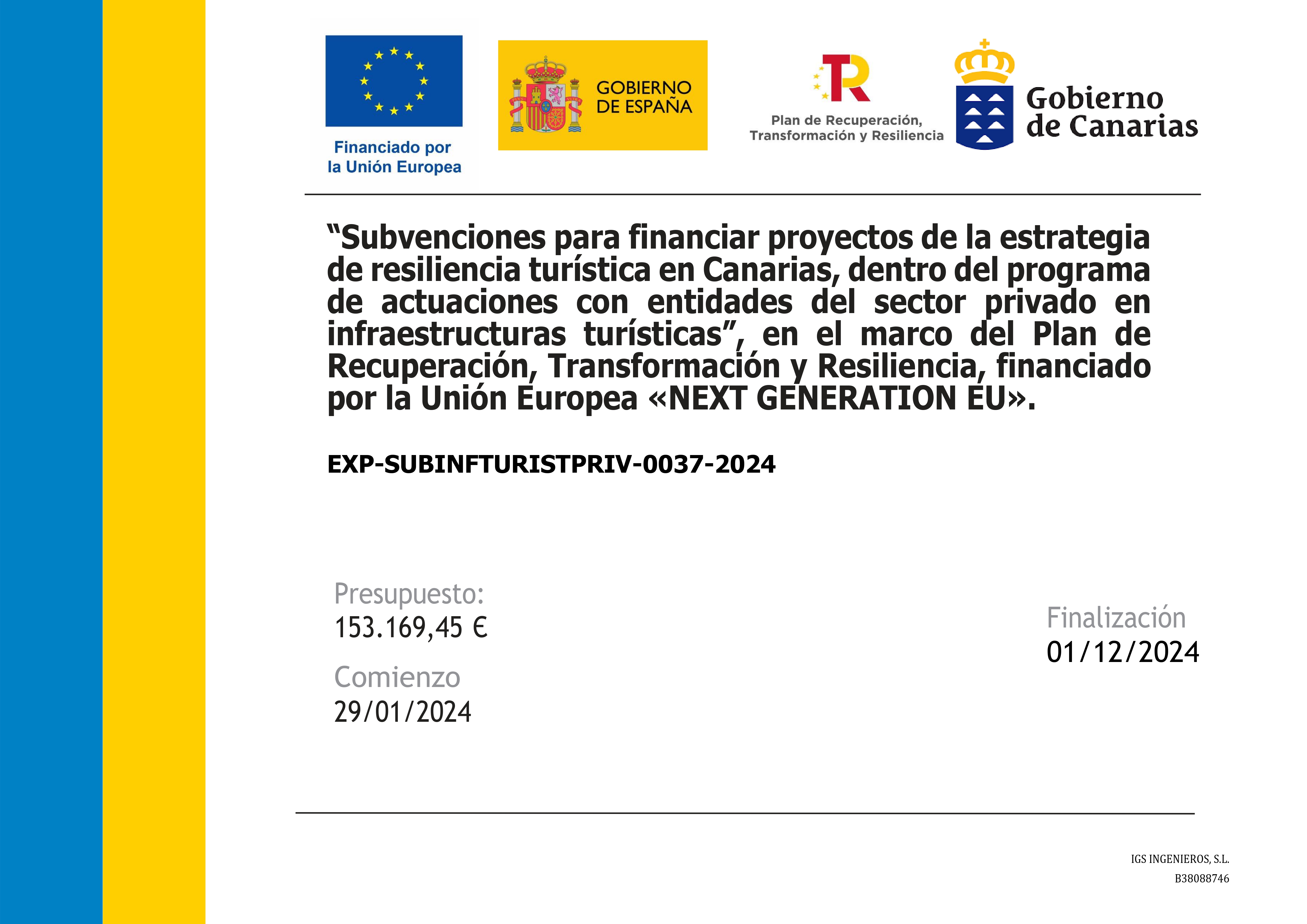 Subvención Gobierno de Canarias
